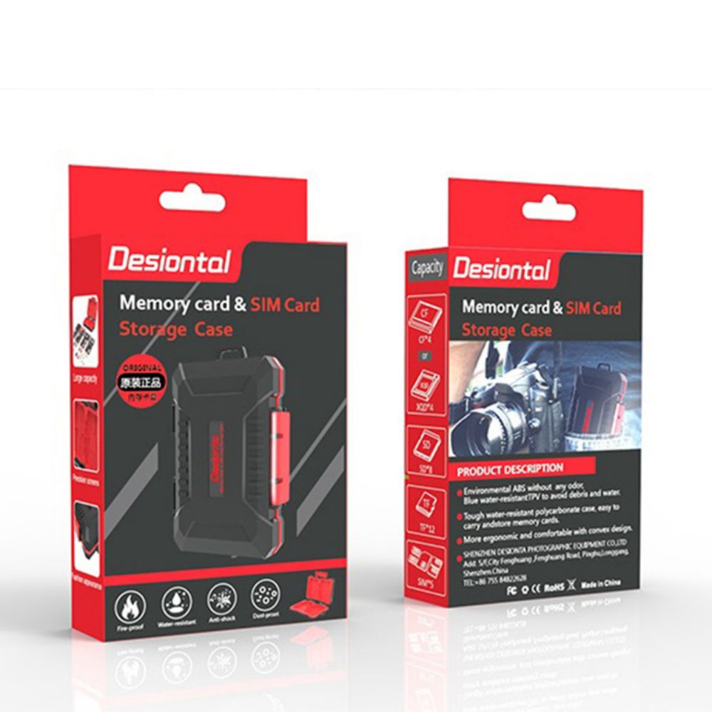Sim Card Holder Case - Kamera-SD-Karten-Box MicroSD-Halter Wasserdichte Stoßfeste Speicherkarten-Hülle für