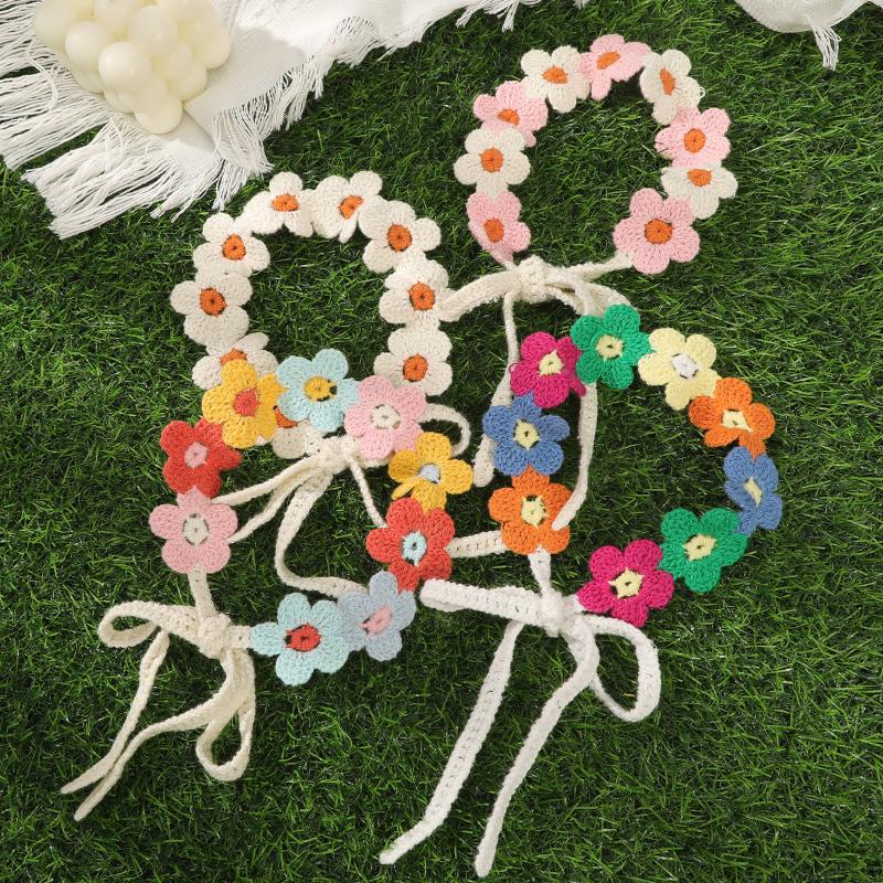 Travel Accessories Hawaii - Bunte Blumen-Turban-Stirnbänder Gestrickte Blumen-Haarbänder Strand-Bandanas Damen