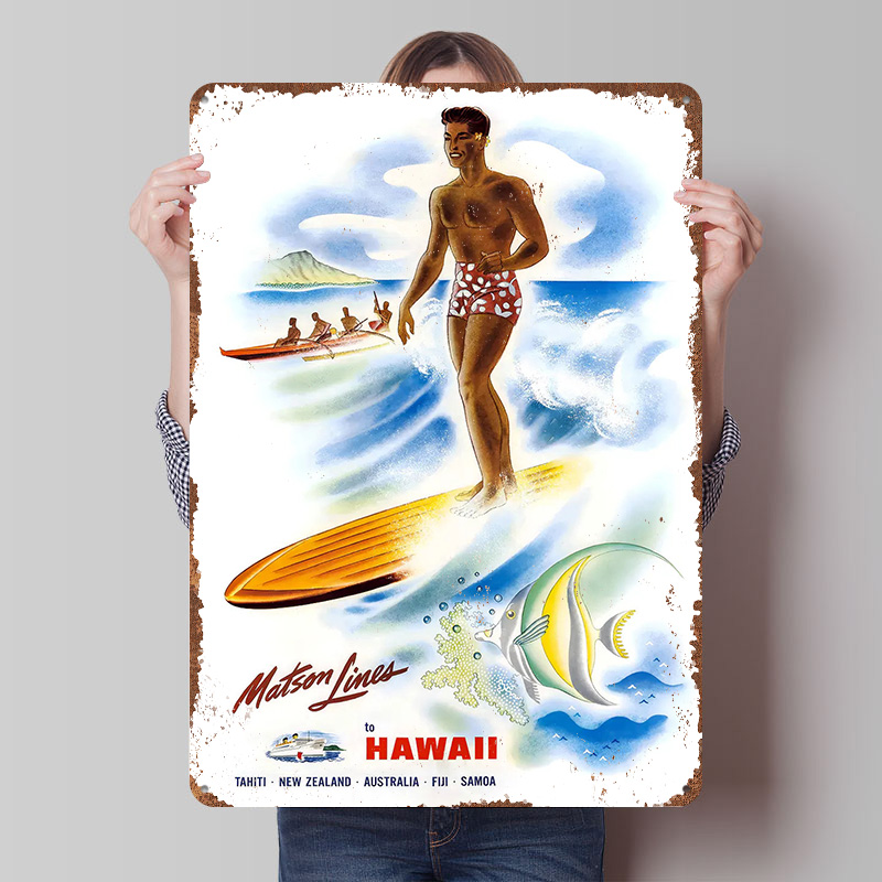 Travel Accessories Hawaii - Vintage Matson Lines Hawaii Reiseplakat Individualisierte