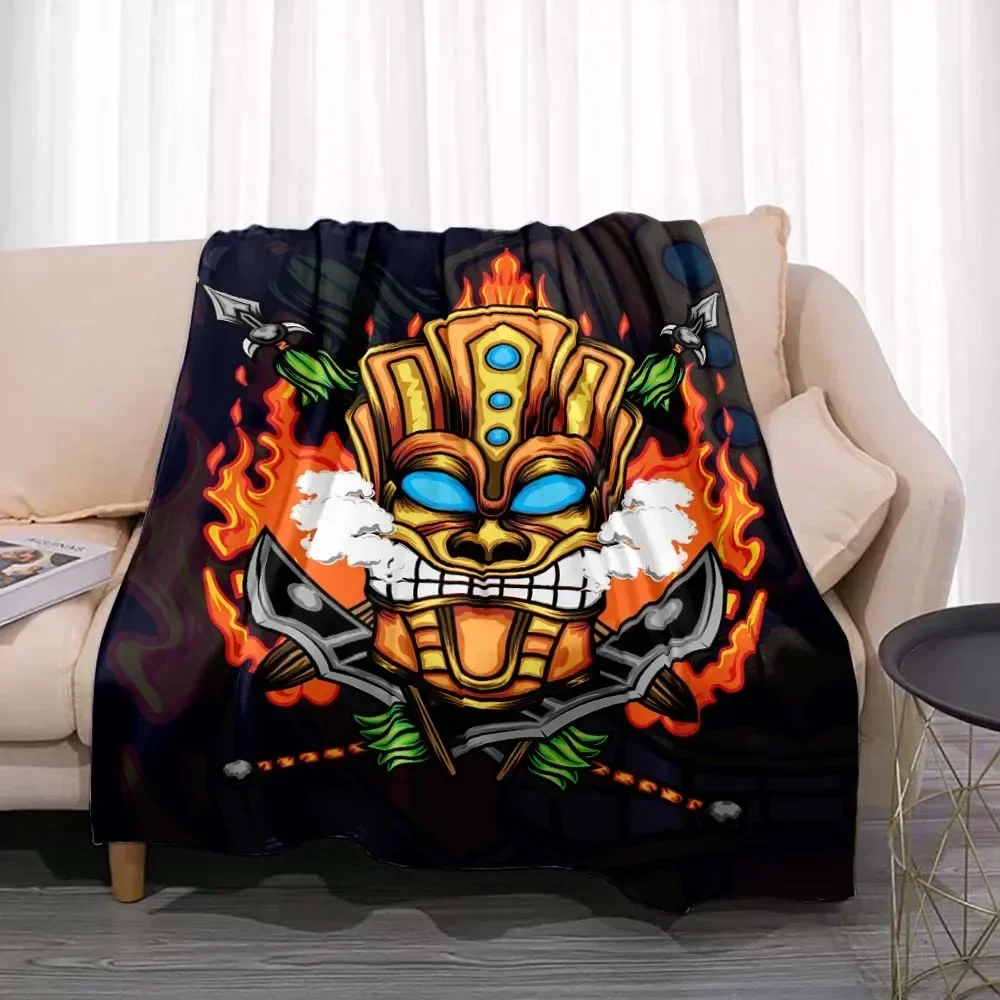 Travel Accessories Hawaii - Tiki Bar Mode Flanell-Wurfdecke Sommer Strand