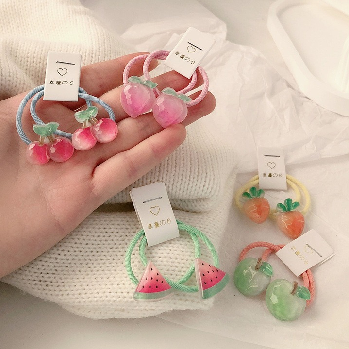 Travel Accessories For Kids - Kinder-Haargummis mit Karotten, 5 Paar, rutschfeste,