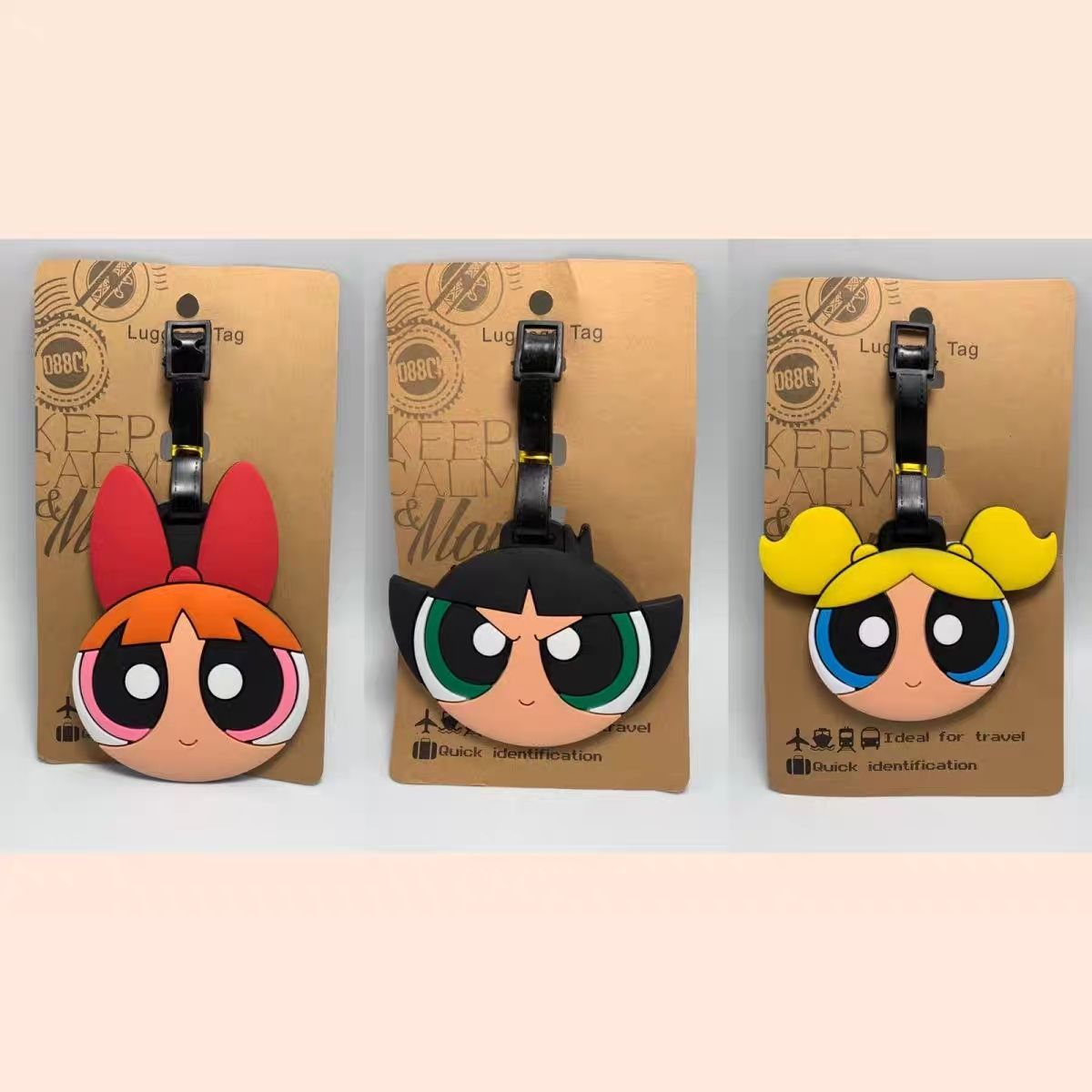 Travel Accessories List - Anime Powerpuff Girls Taschenanhänger Kawaii Cartoon