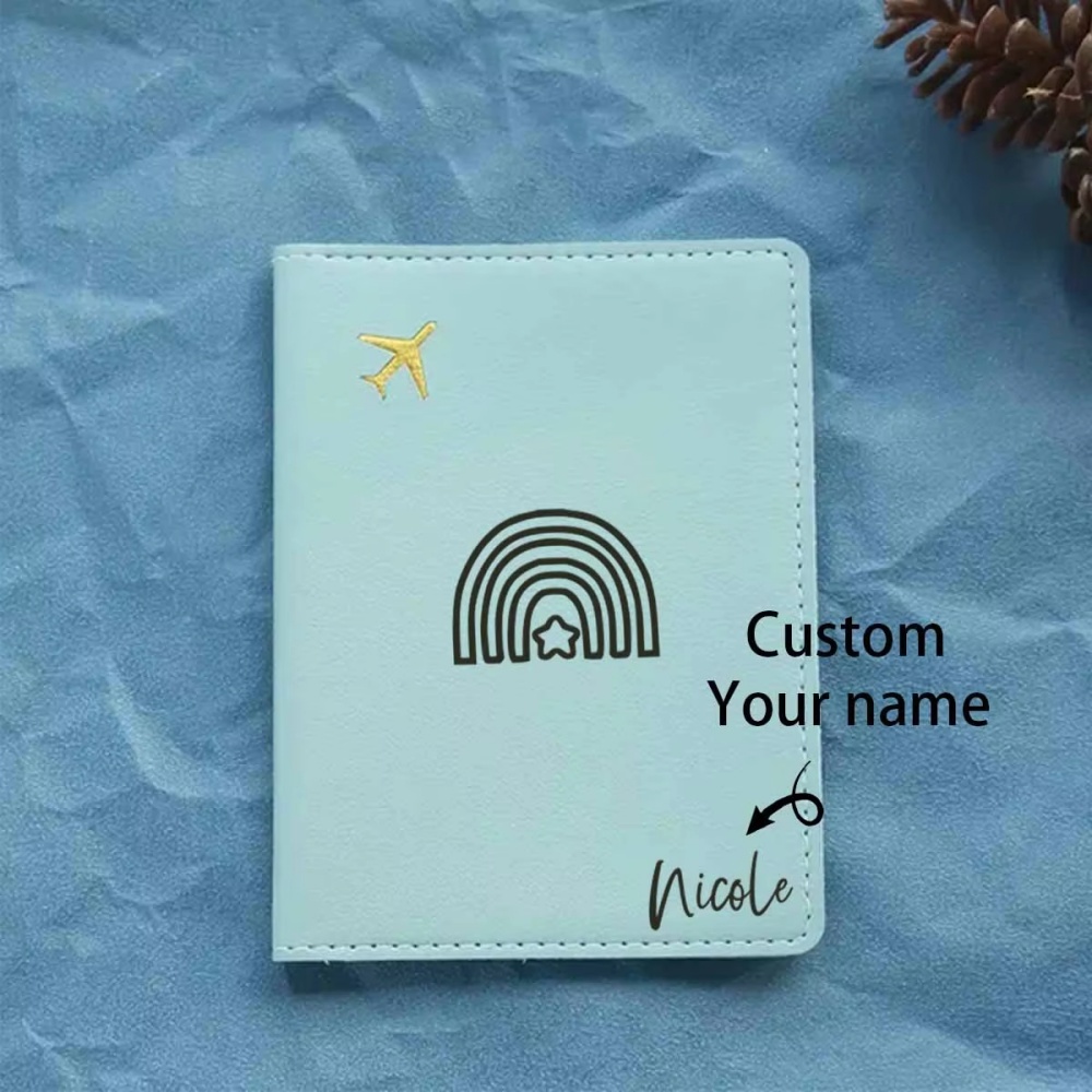 Travel Accessories Meaning - Personalisierte Passhülle mit Namen, Leder-Style Reisepass-Etui,