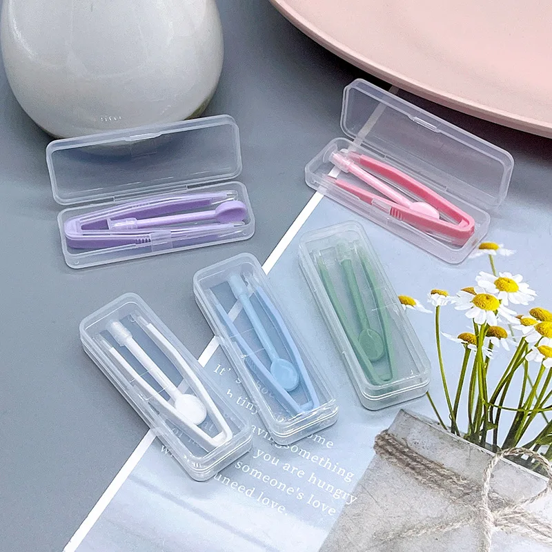 Travel Video Accessories - 1 Set Kontaktlinsen-Inserter, Tragewerkzeug, Kontaktlinsen, Pinzette,