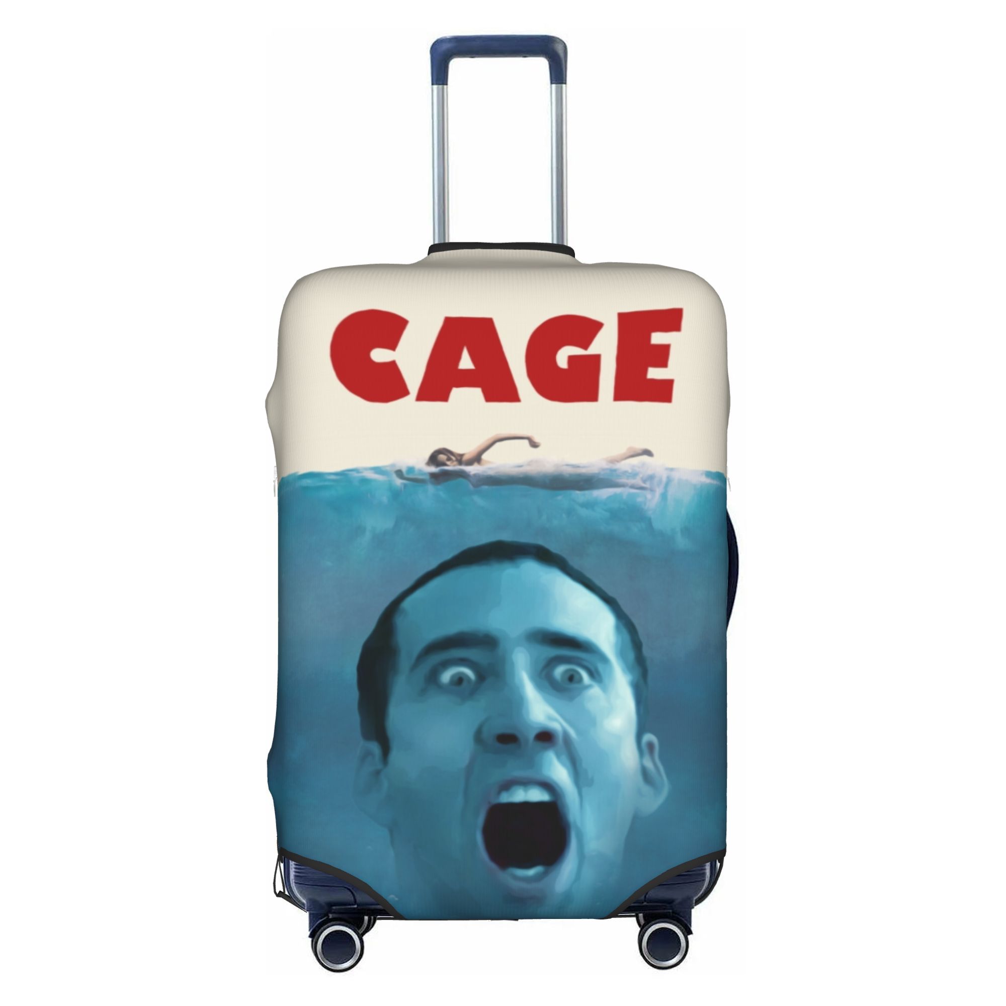 Travel Accessories Inc - Lustige N-Nicolas C-Cage Gepäckabdeckung, Elastische Reisekoffer-Schutzhülle,