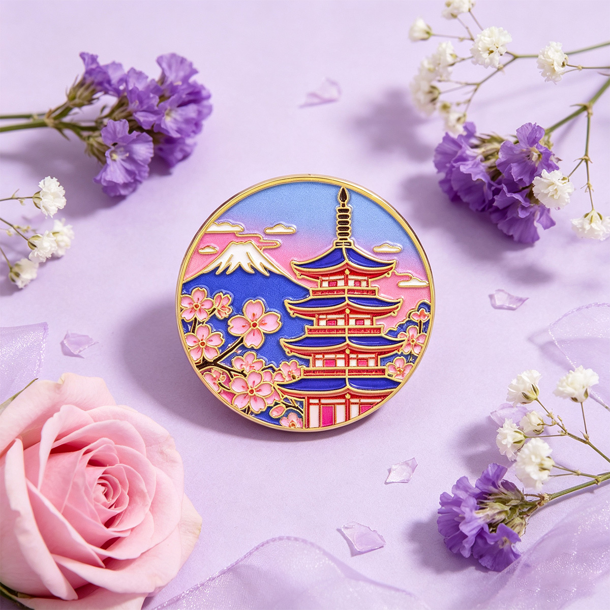 Japanische Kirschblüten-Emaill – Travel Accessories For Japan Bewertung und Preis