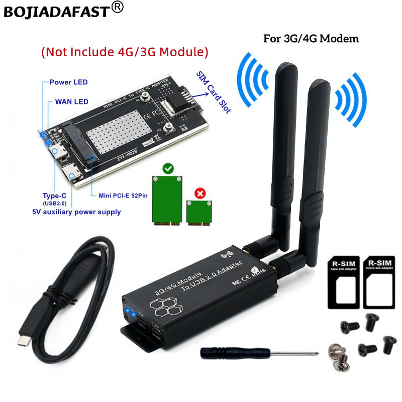 USB 2.0 Typ-A zu Mini PCI-E MP – Sim Card Holder Case Bewertung und Preis