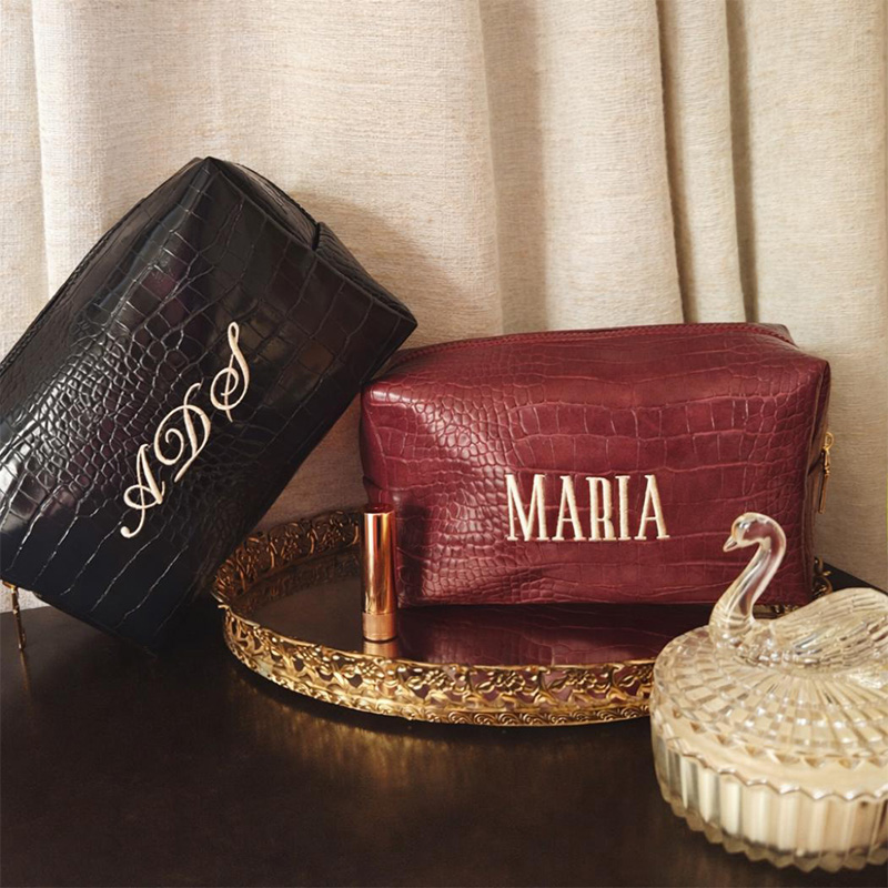Bestickte Kroko-Kosmetiktasche – Travel Accessories Gifts For Her Bewertung und Preis